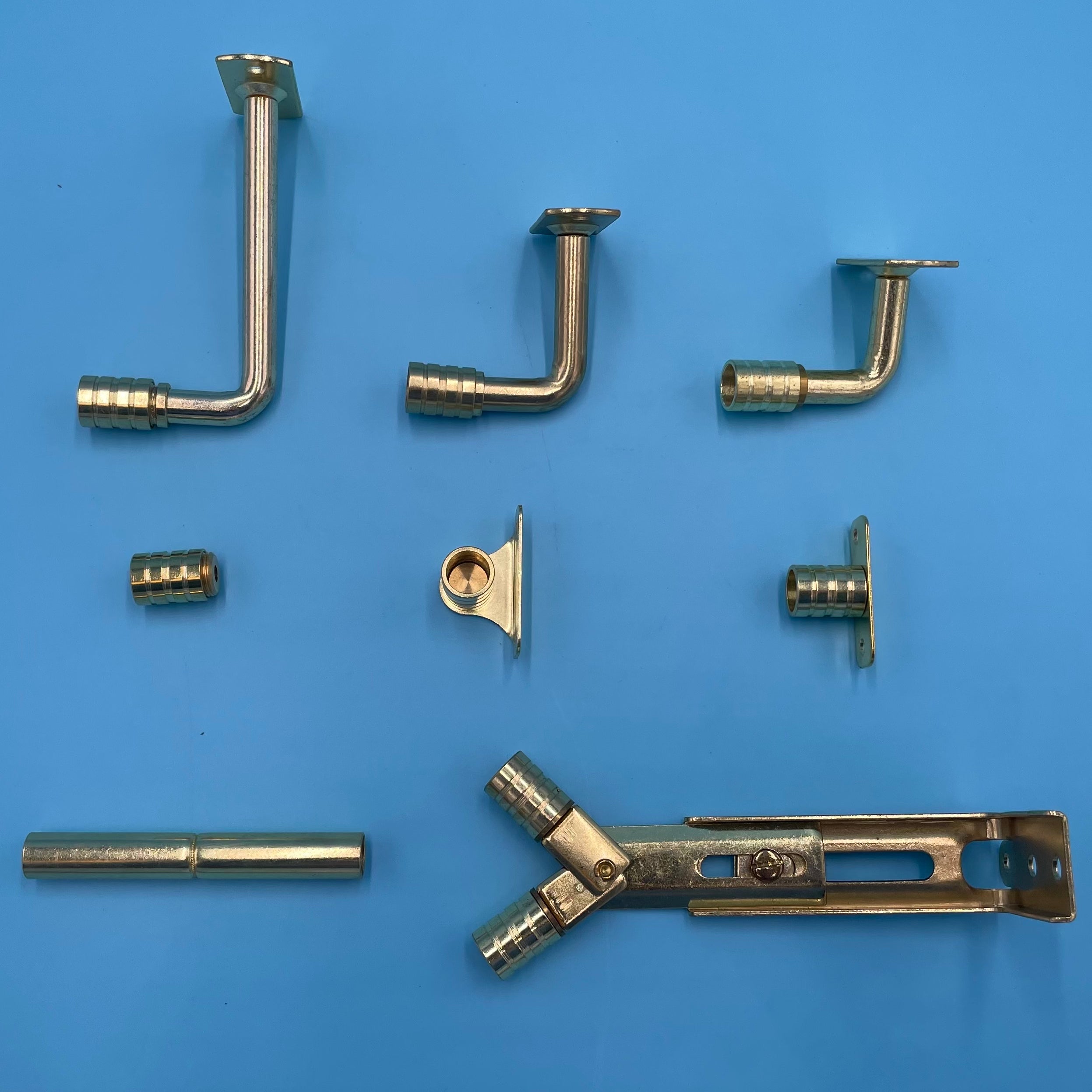 Brass Plated Brackets and Rods
