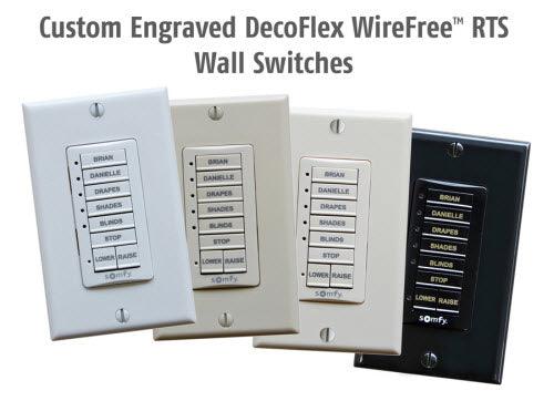 Somfy® Deco Flex WireFree® Wall Switches - Alan Richard Textiles, LTD