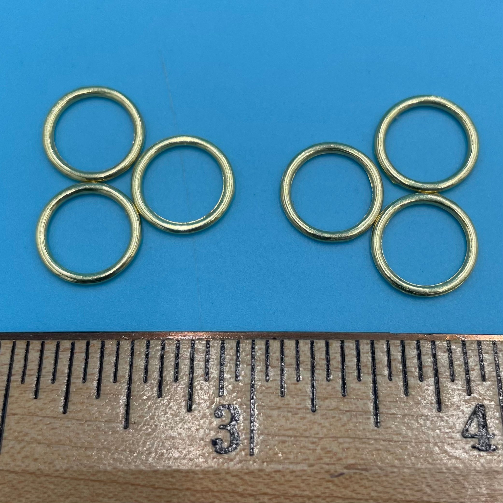 3/8" Inside Diameter Brass Roman Shade Rings