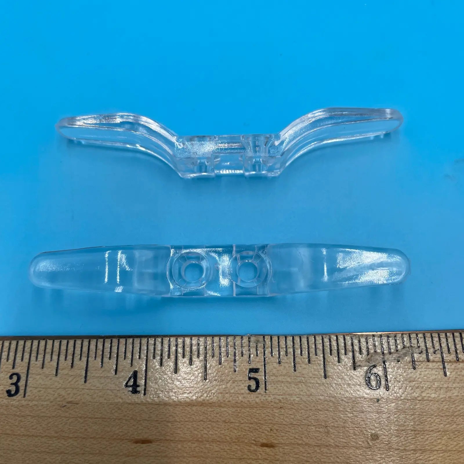 3-1/8" Clear Lucite Cord Cleats