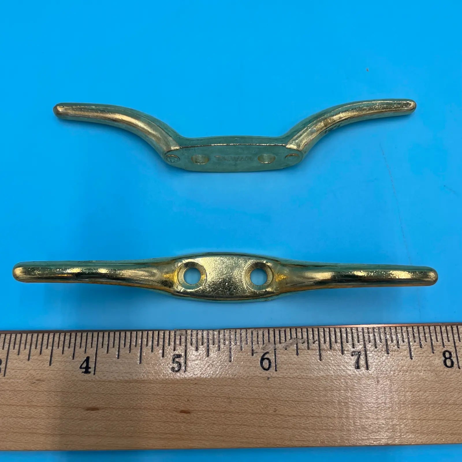 4-1/2" Brass Cord Cleats