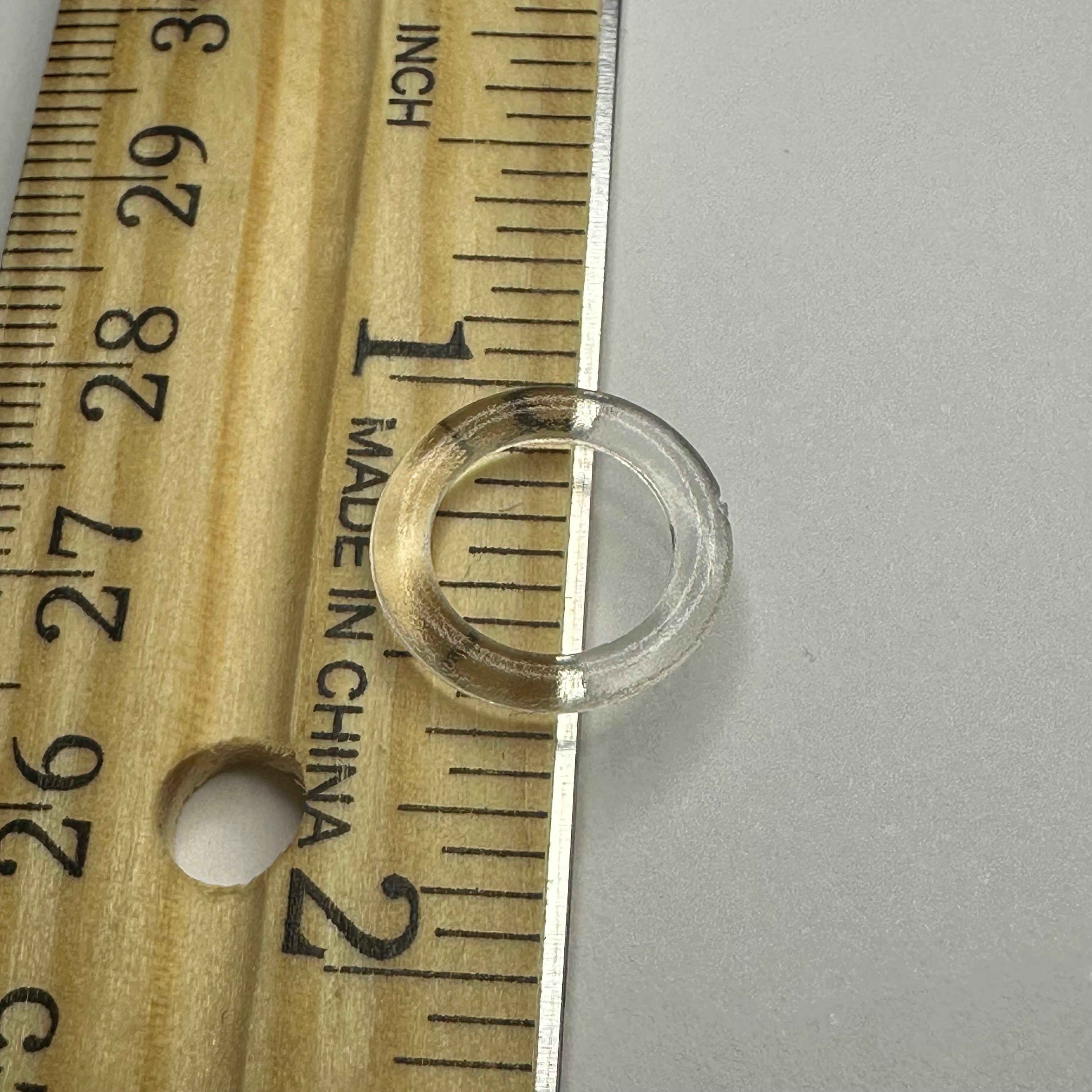 3/8" Roman Shade Rings - Clear