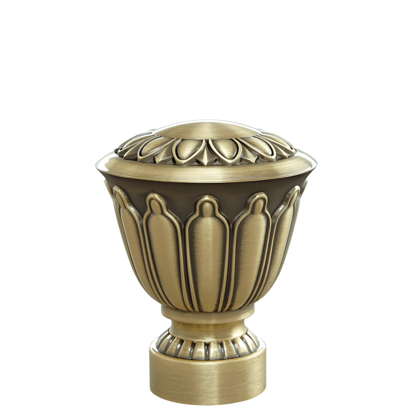 AriA Bellaire Urn Antique Finial 1-3/8" Antique Brass