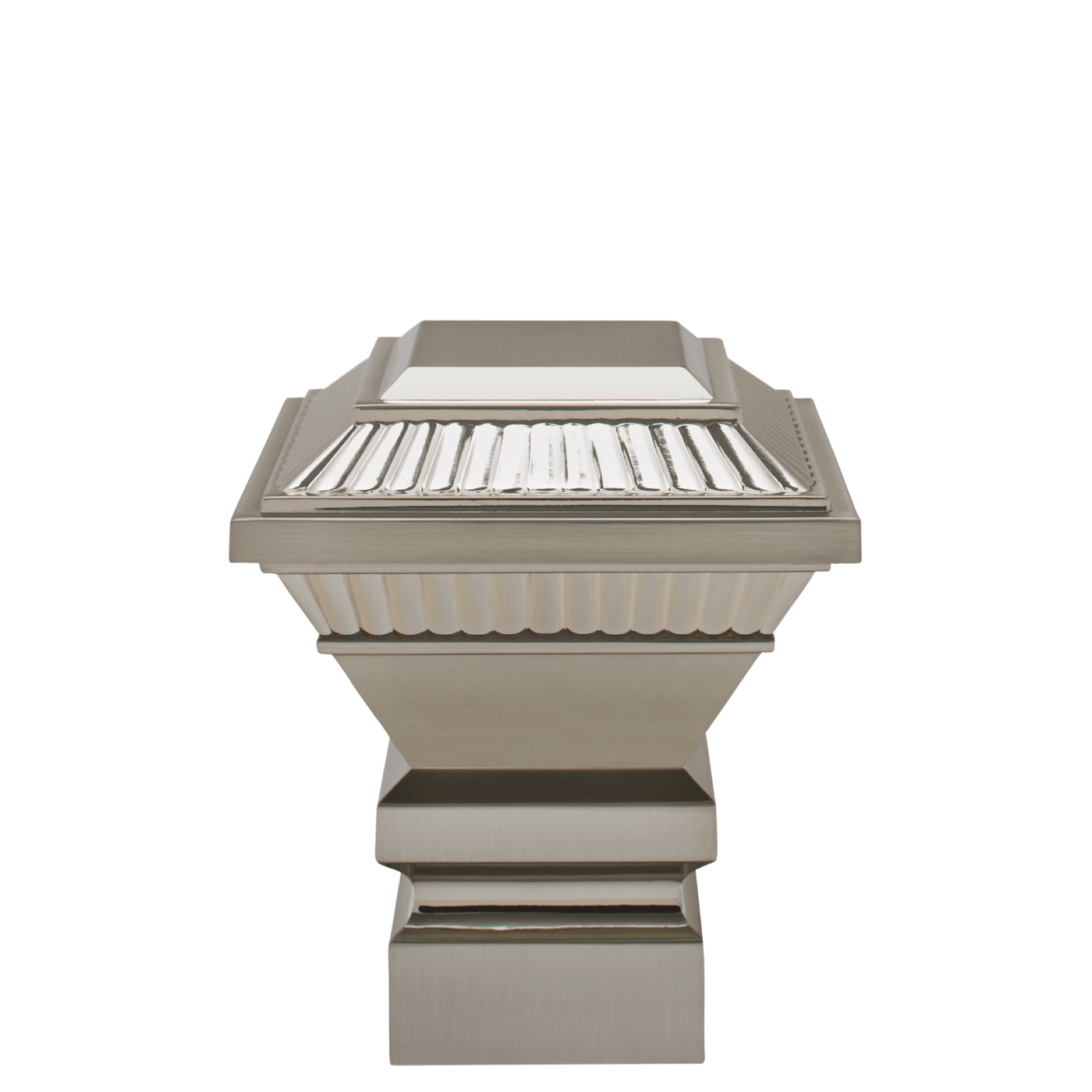 AriA Essex Square Antique Finial 1-3/8" Polished Nickel