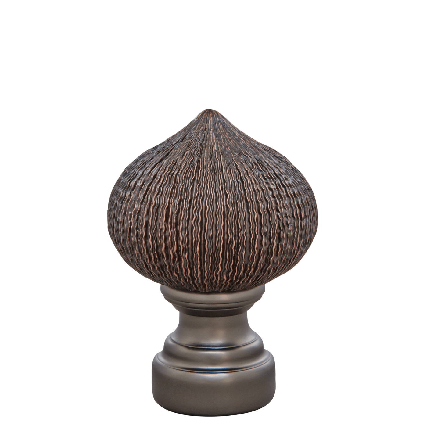 AriA Paloma Onion Antique Finial 1-3/8" Iron Copper