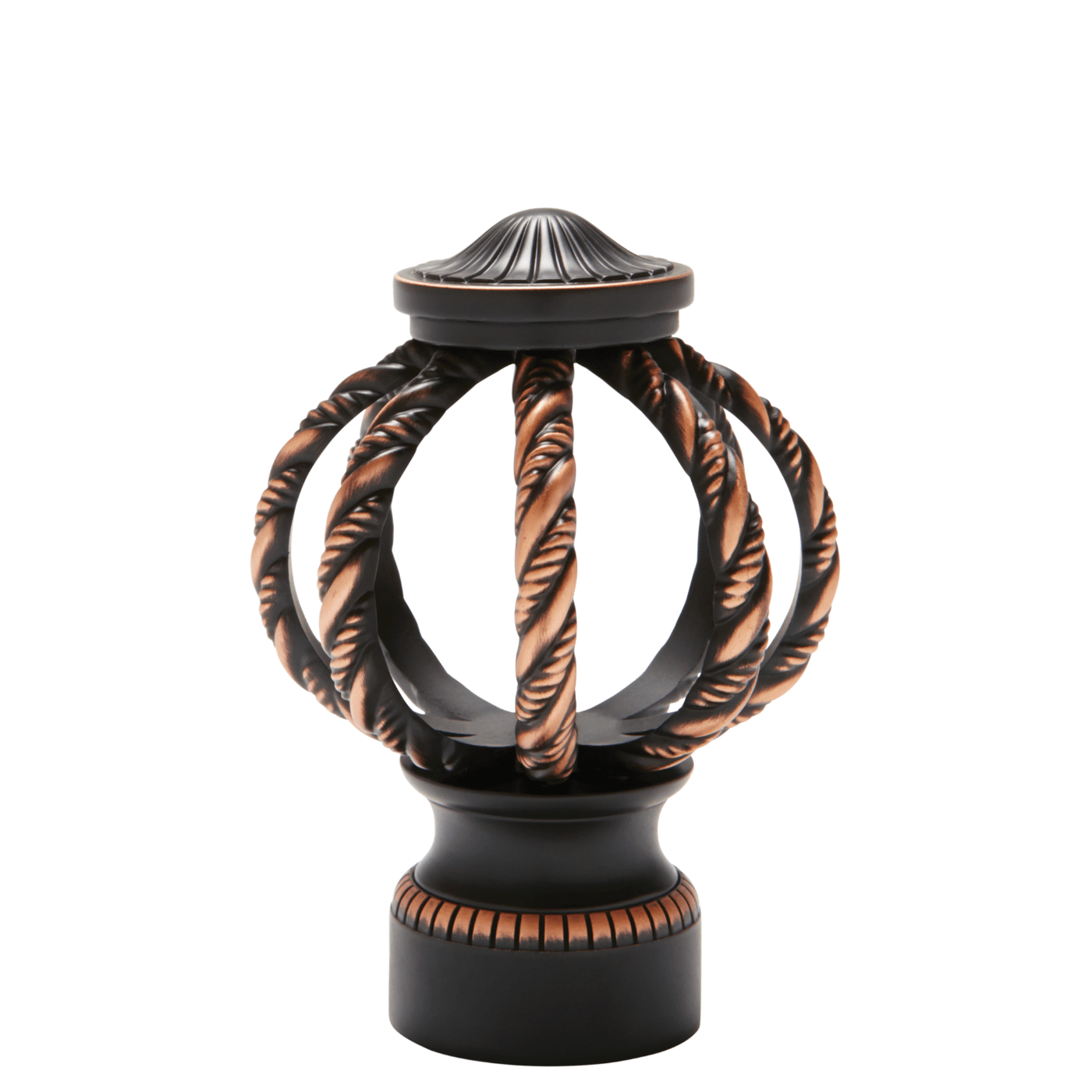 AriA Sterling Cage Antique Finial 1-3/8" Dark Oil Rubbed Bronze