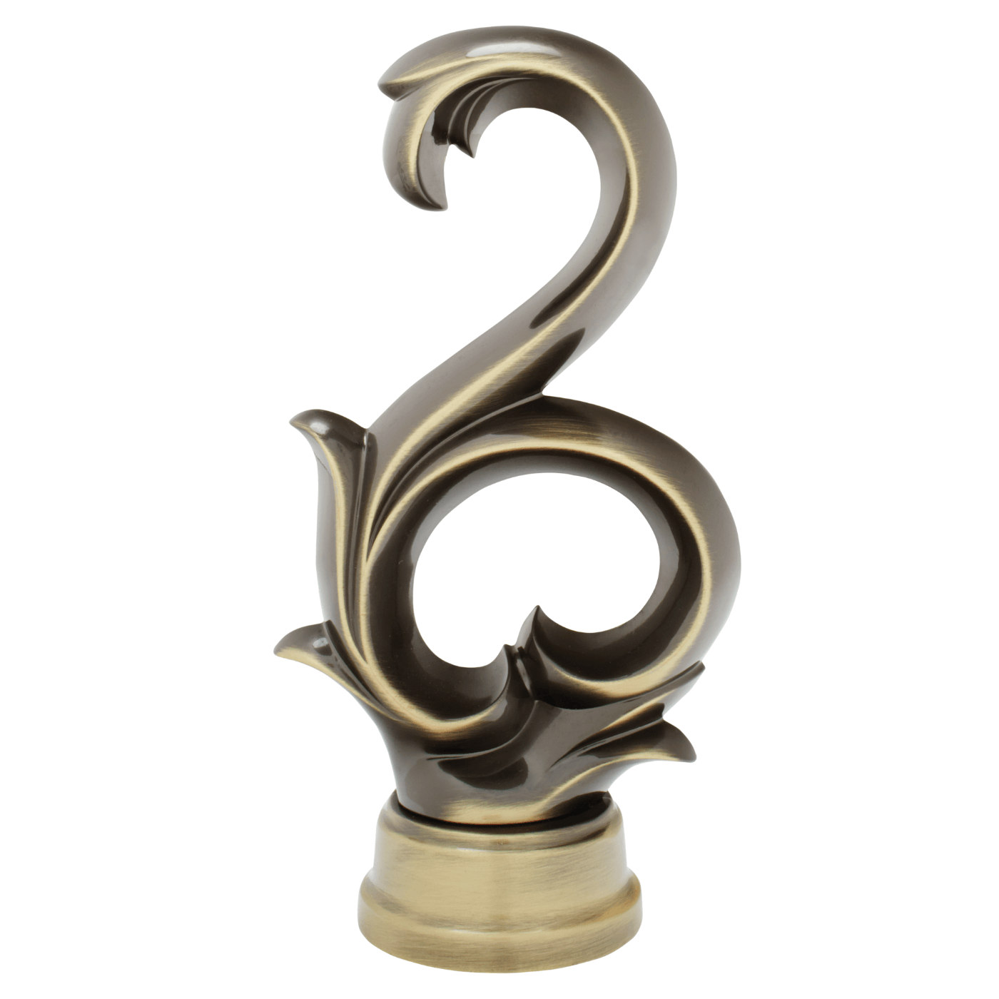 AriA Arabesque Square Antique Finial 1-3/8" Antique Brass
