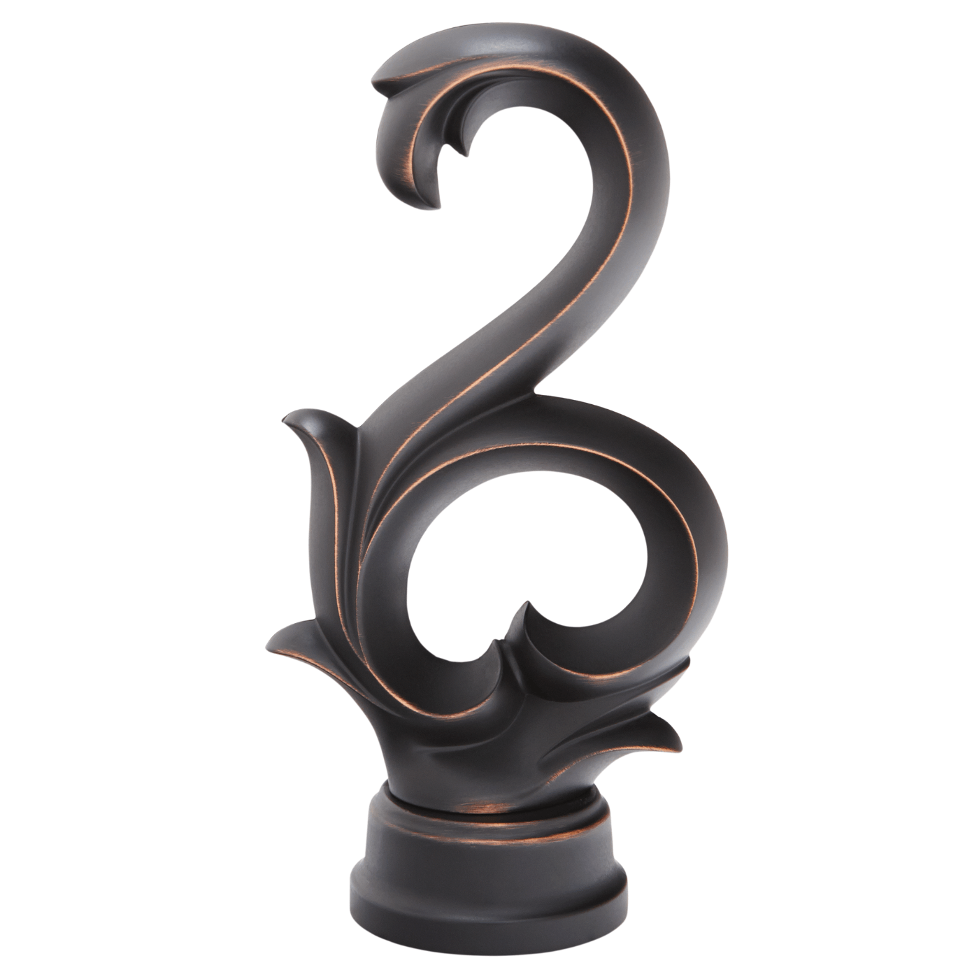 AriA Arabesque Square Antique Finial 1-3/8" Dark Oil Rubbed Bronze