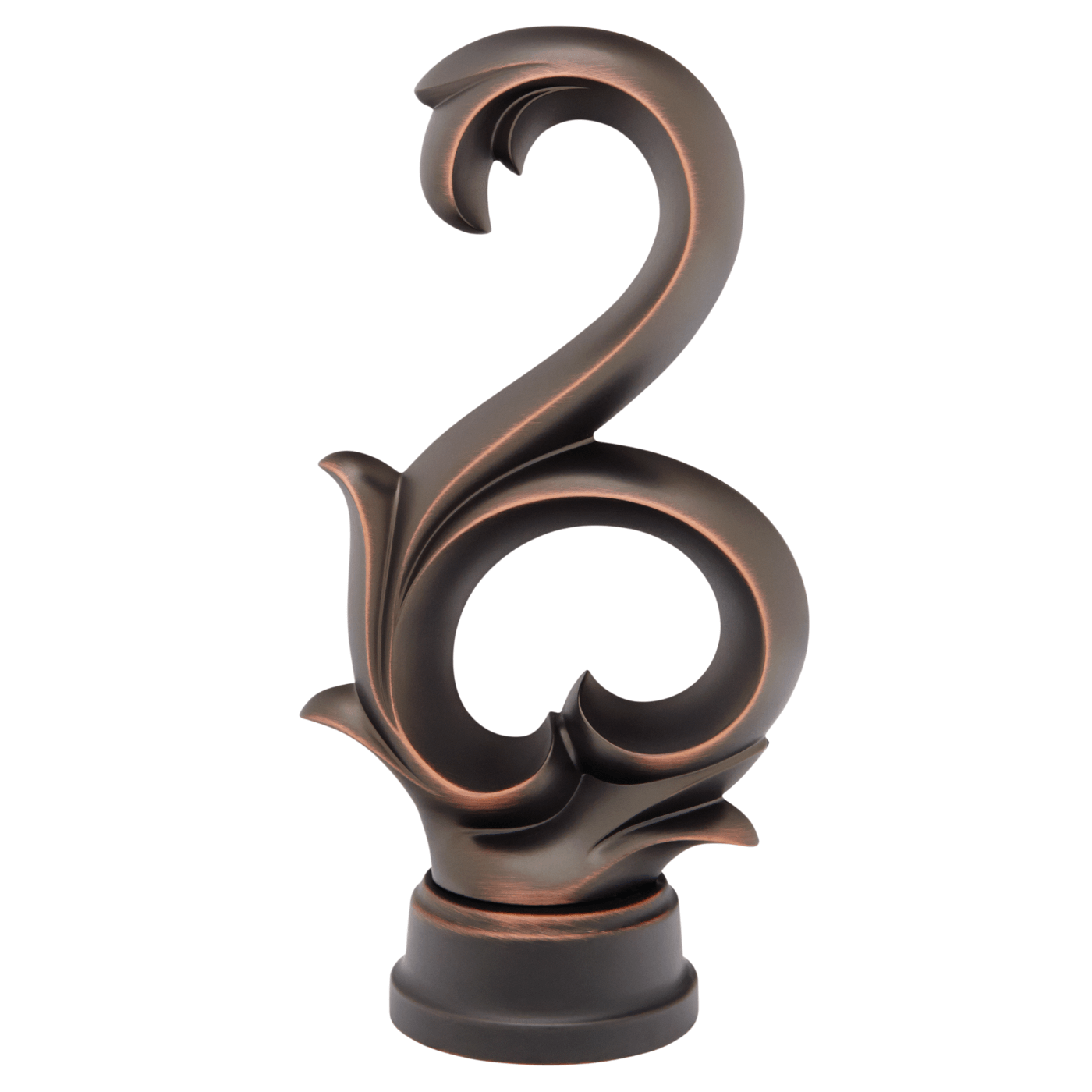AriA Arabesque Square Antique Finial 1-3/8" Iron Copper