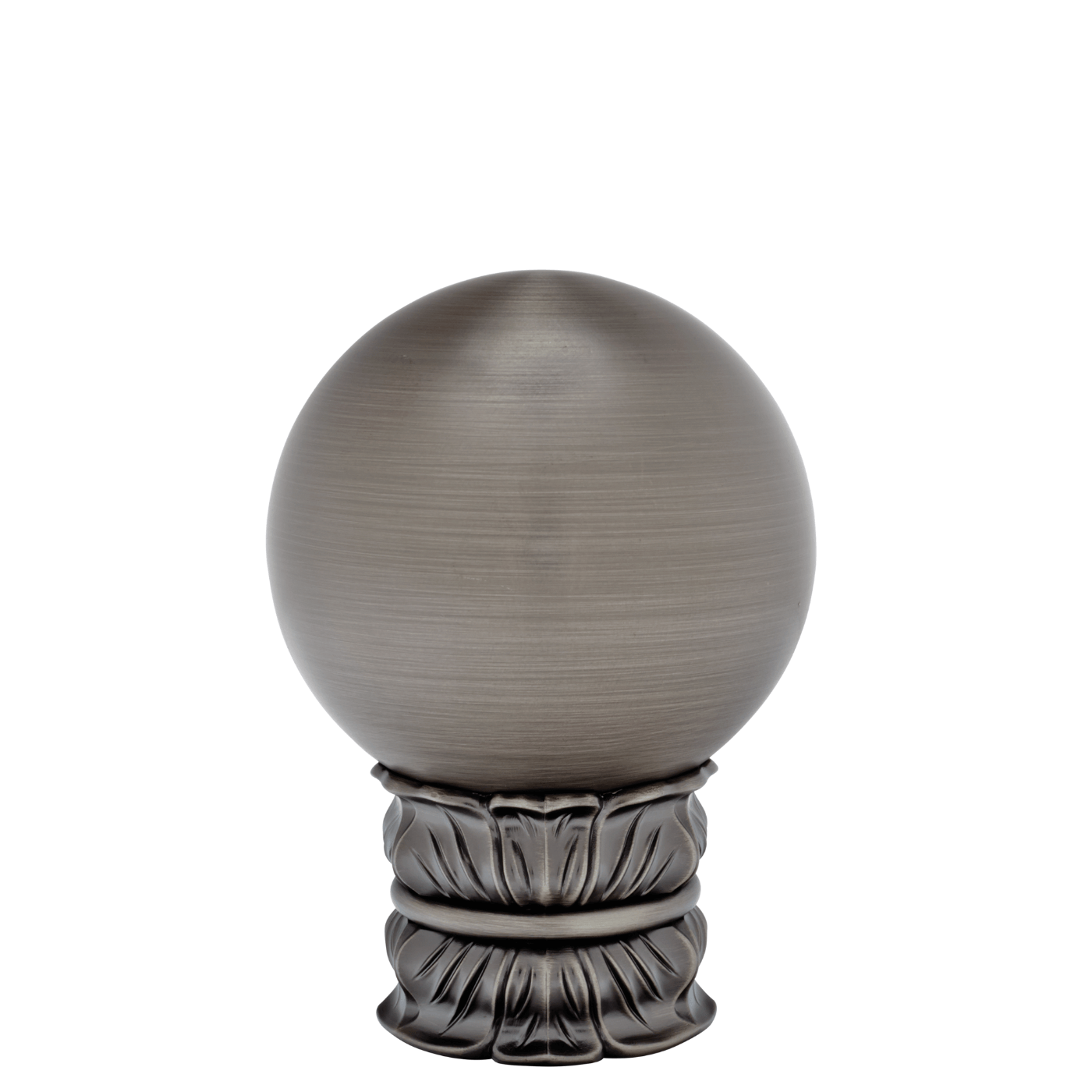 AriA Avalon Ball Curtain Finial Antique Pewter