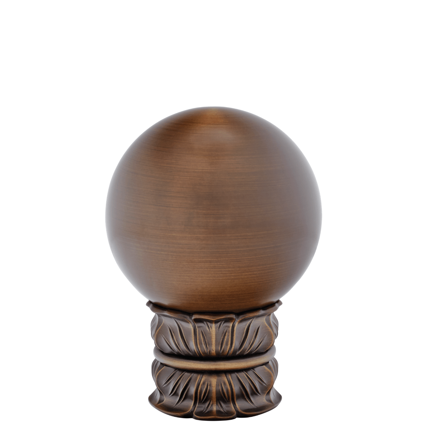 AriA Avalon Ball Antique Drapery Finial Brushed Bronze
