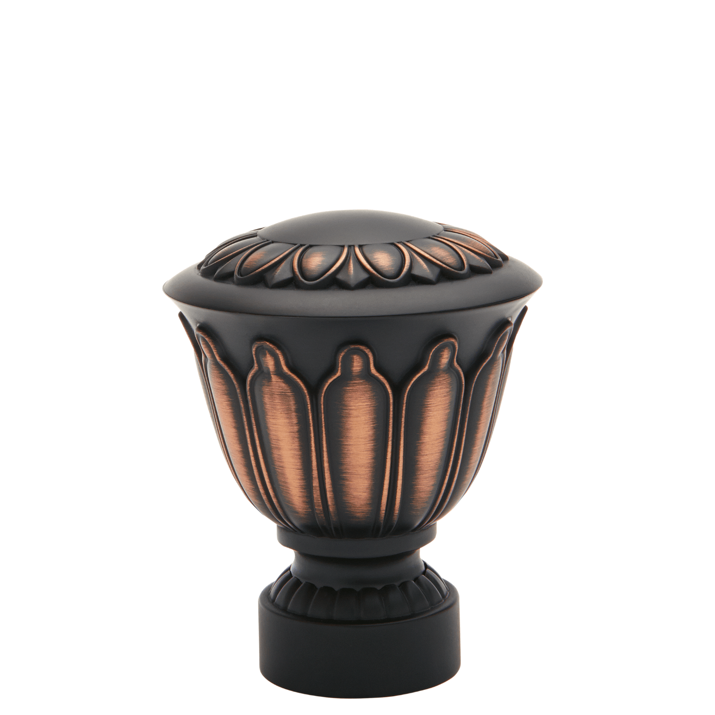AriA Bellaire Urn Antique Finial 1-3/8" Dark Oil Rubbed Bronze