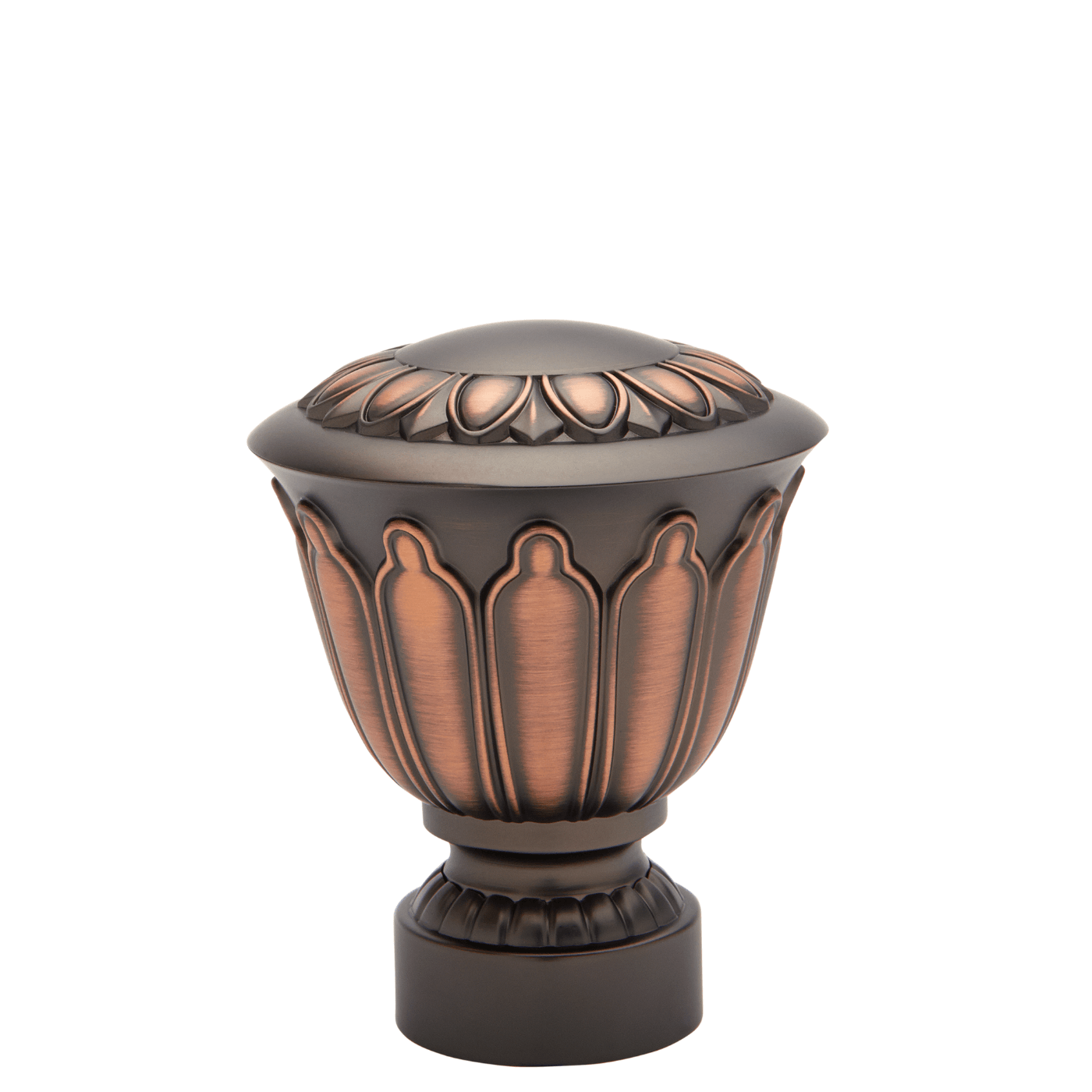AriA Bellaire Urn Antique Finial 1-3/8" Iron Copper