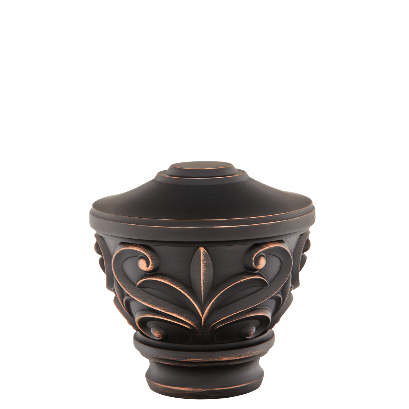 AriA Blakely Urn Antique Finial 1-3/8" Dark Oil Rubbed Bronze