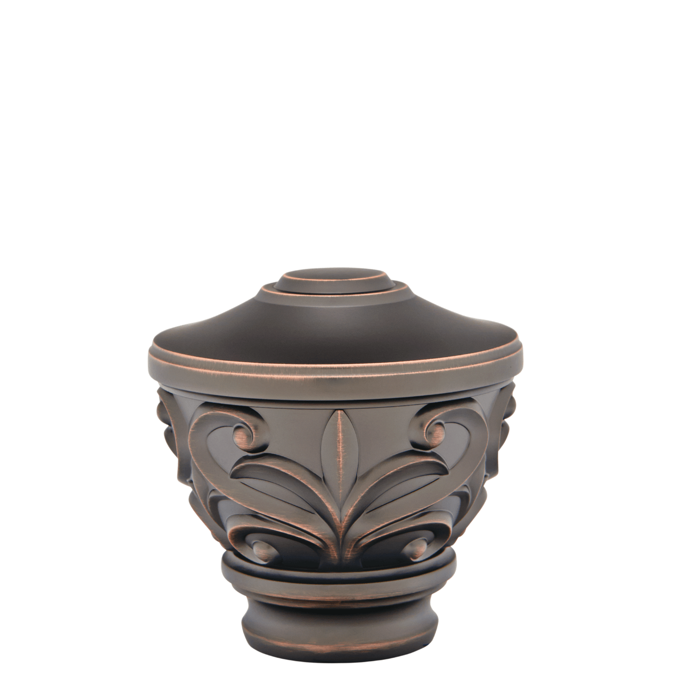 AriA Blakely Urn Antique Finial 1-3/8" Iron Copper