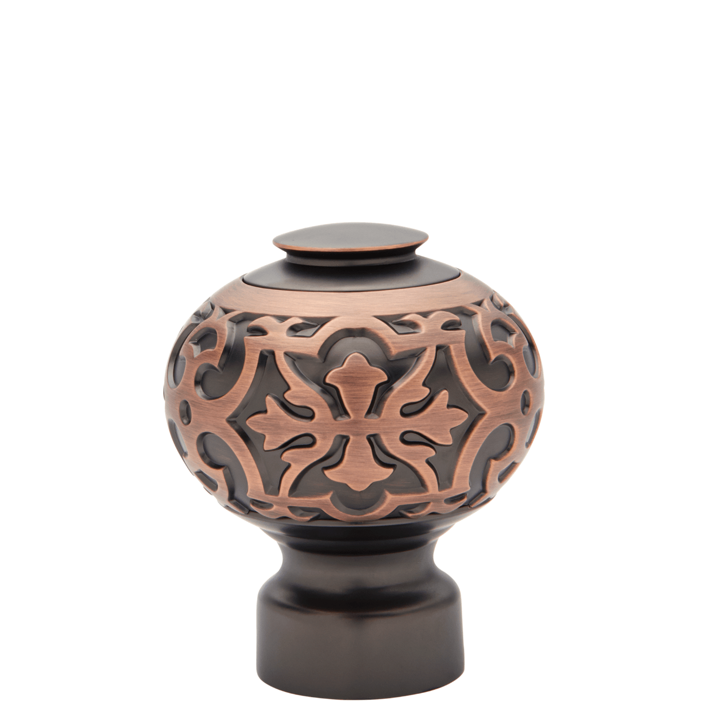 AriA Devon Knob Antique Finial 1-3/8" Iron Copper