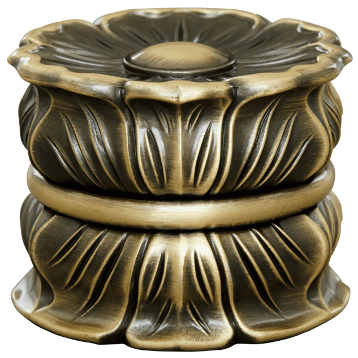 AriA Avalon End Cap Antique Finial 1-3/8" Antique Brass