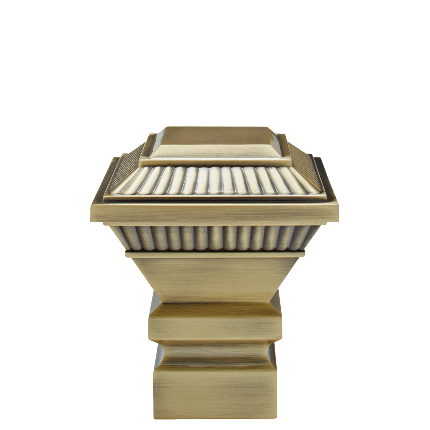 AriA Essex Square Antique Finial 1-3/8" Antique Brass