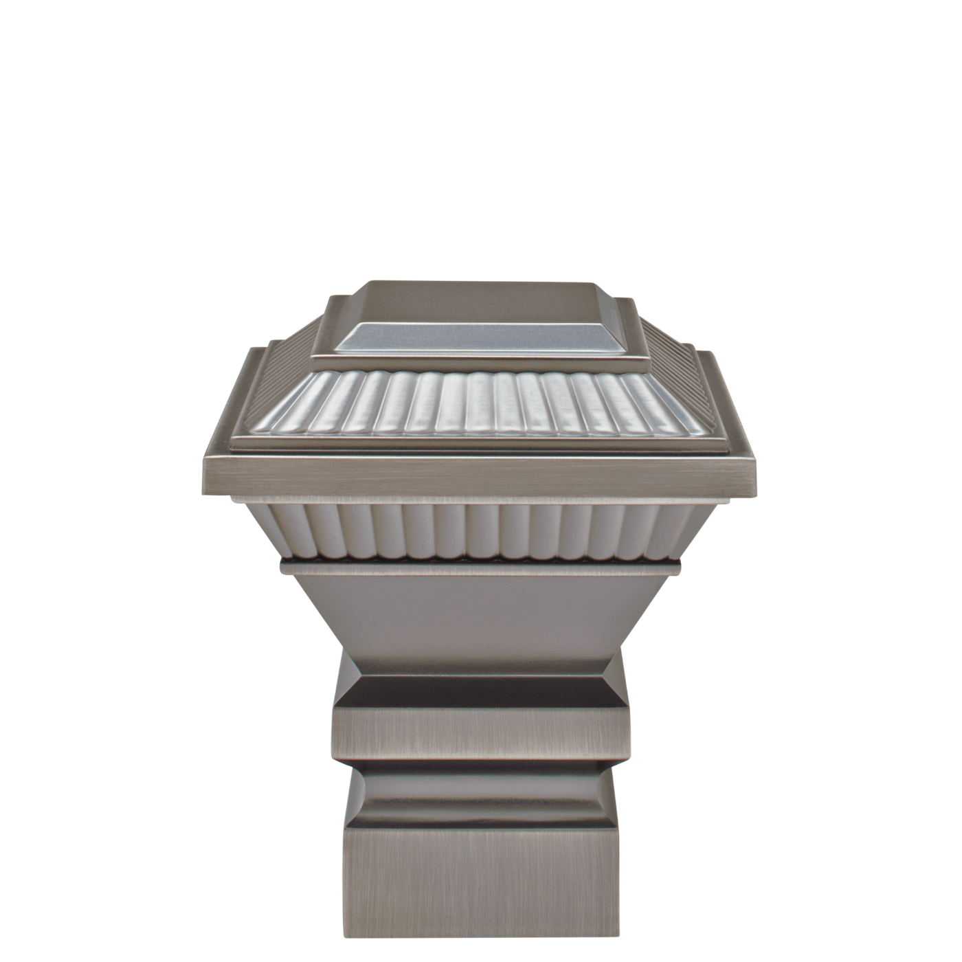 AriA Essex Square Antique Finial 1-3/8" Antique Pewter