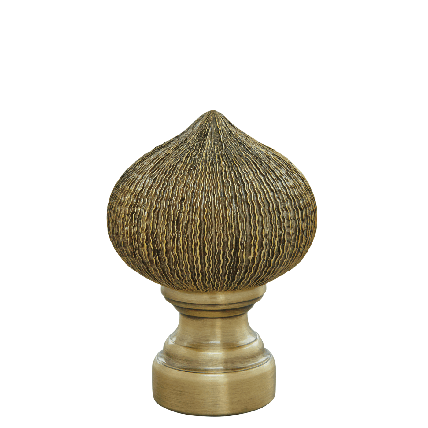 AriA Paloma Onion Antique Finial 1-3/8" Antique Brass