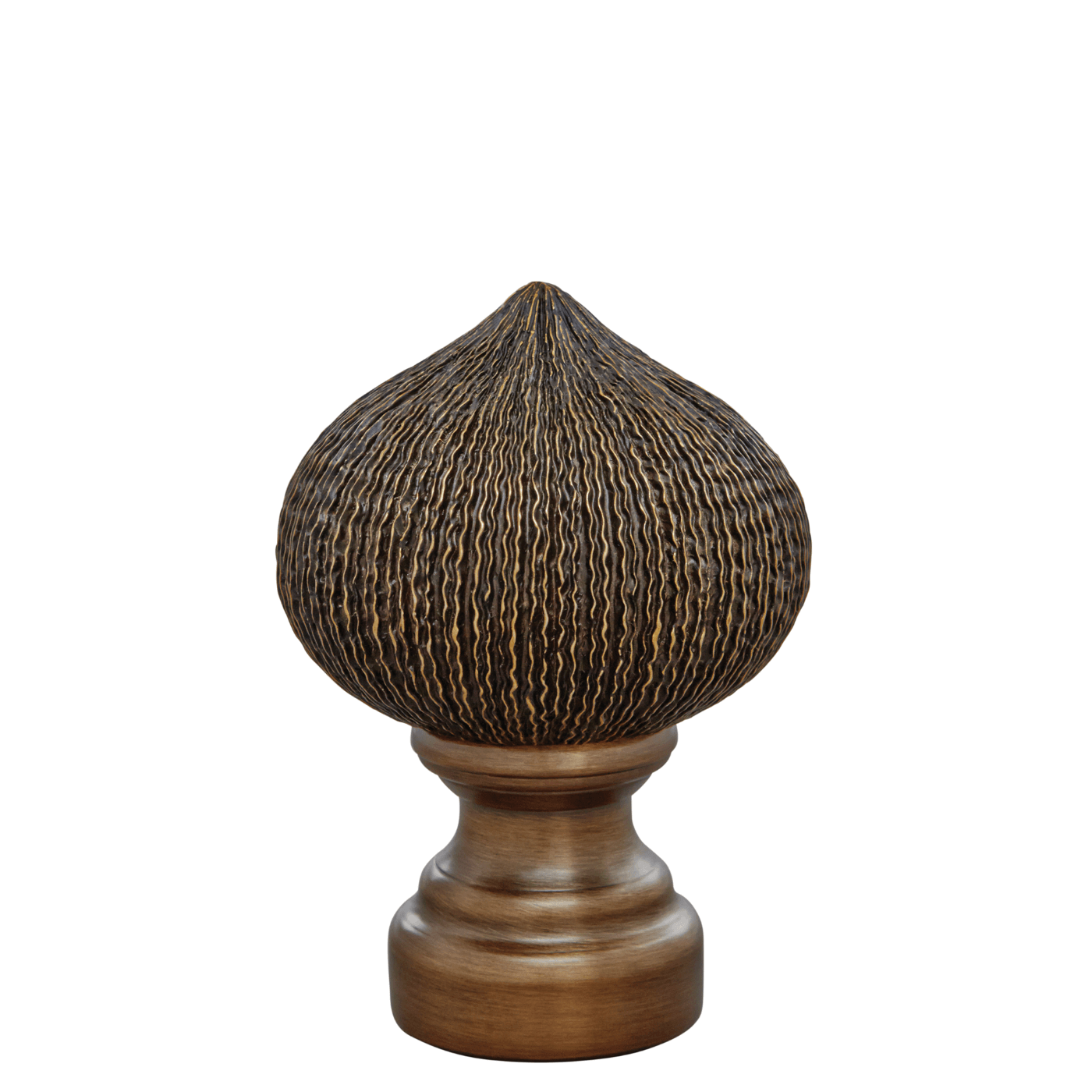 AriA Paloma Onion Antique Finial 1-3/8" Brushed Bronze