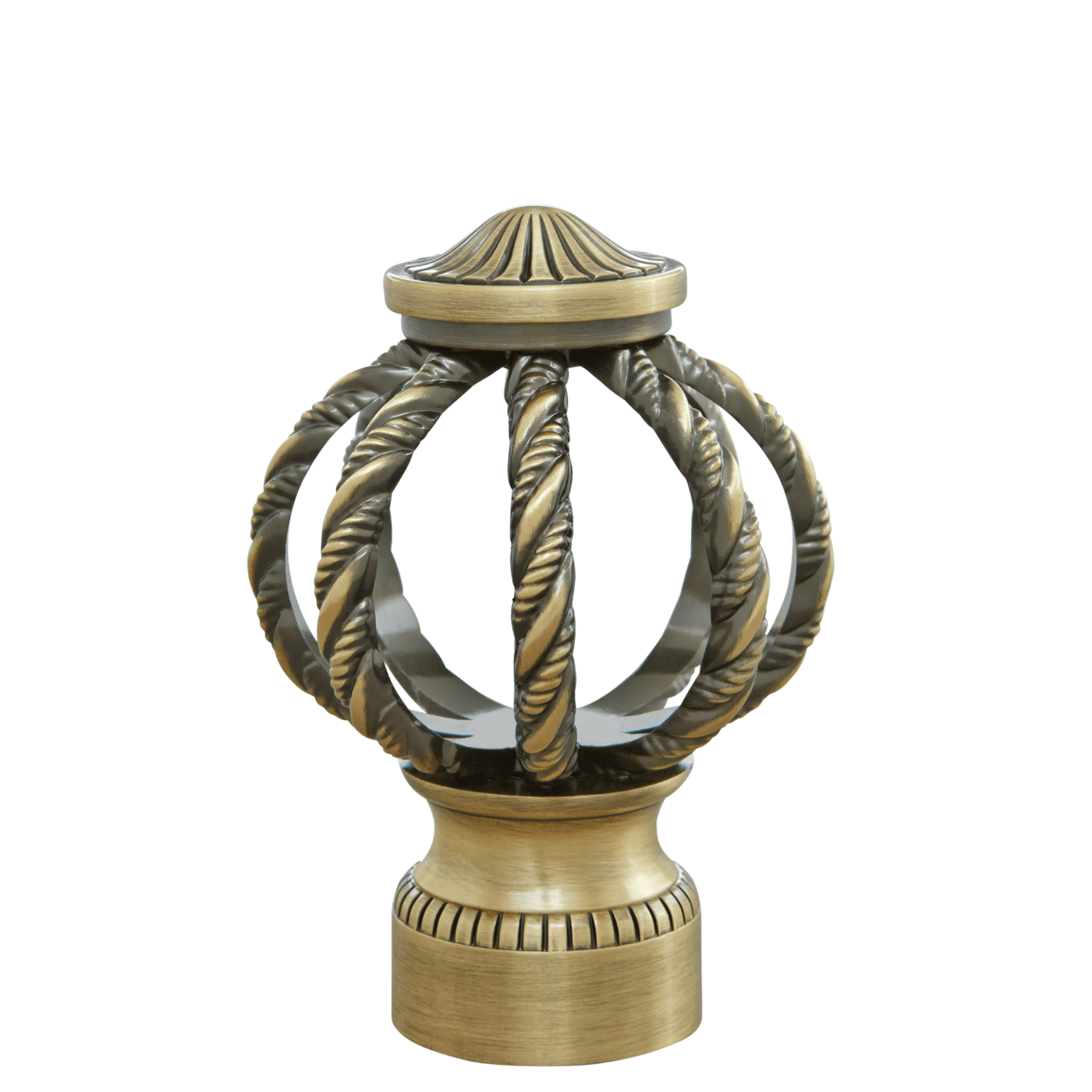 AriA Sterling Cage Antique Finial 1-3/8" Antique Brass