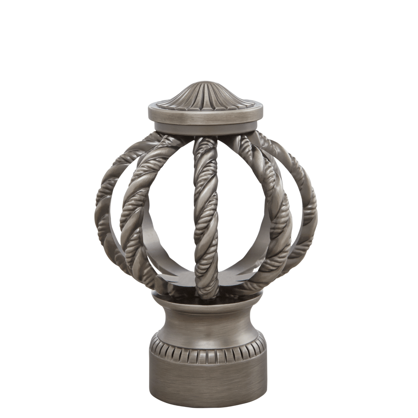 AriA Sterling Cage Antique Finial 1-3/8" Antique Pewter