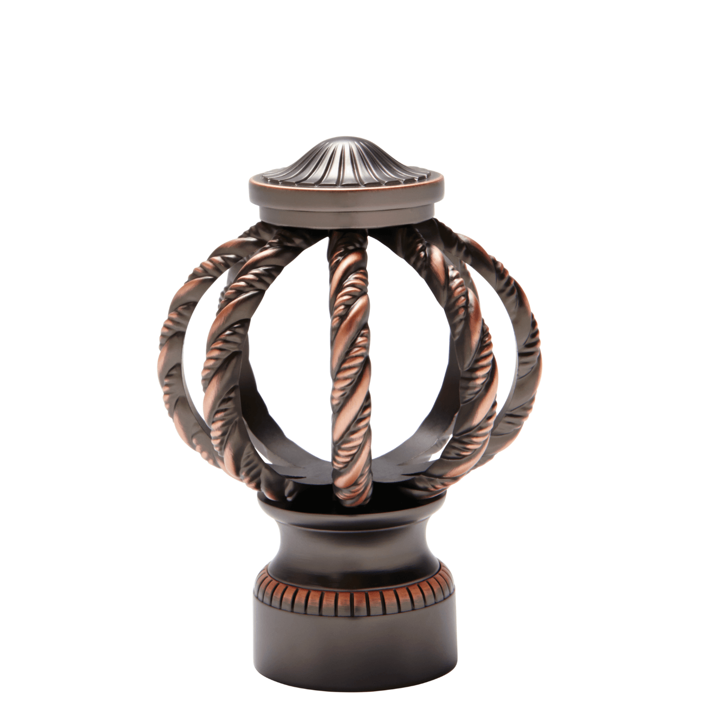 AriA Sterling Cage Antique Finial 1-3/8" Iron Copper