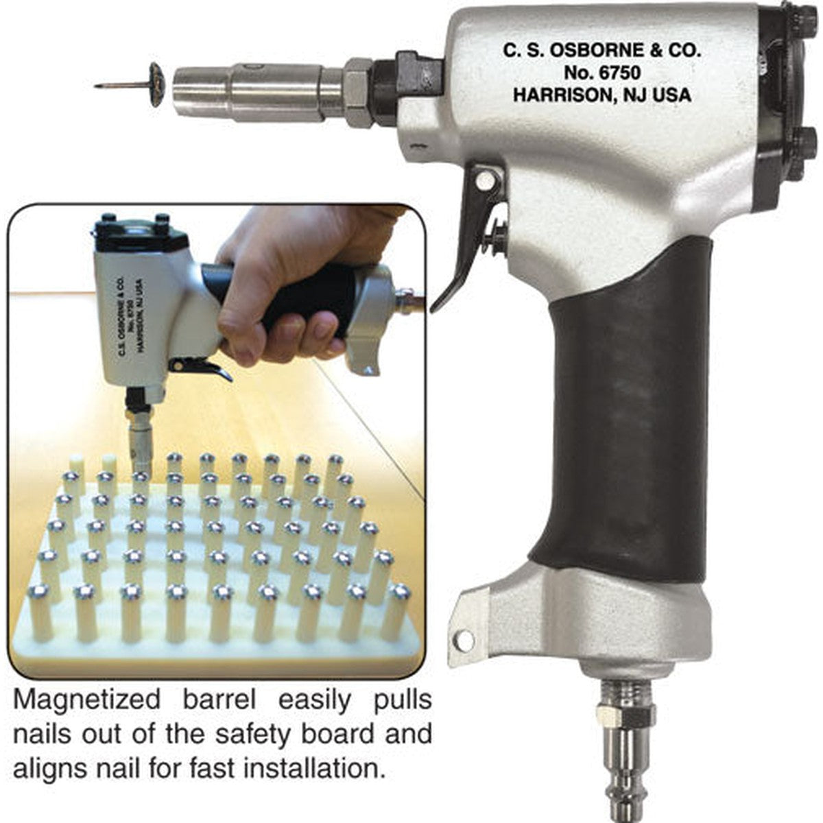 C.S. Osborne Pneumatic Decorative Nailer - C.S. Osborne Decorative Nails, Decorative Upholstery Nails, Our Specials, Upholstery Installation Supplies, Upholstery Tools