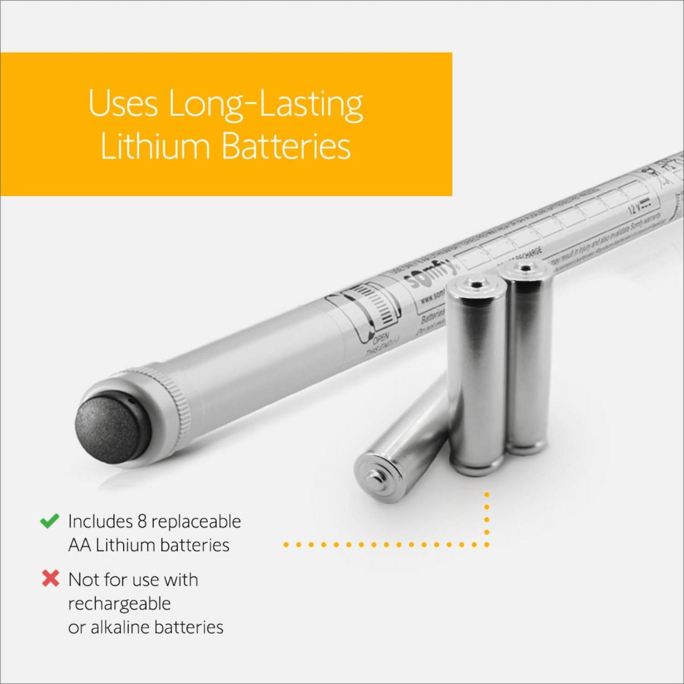 Somfy Reloadable 12V DC-Volt Battery Wand 9018685