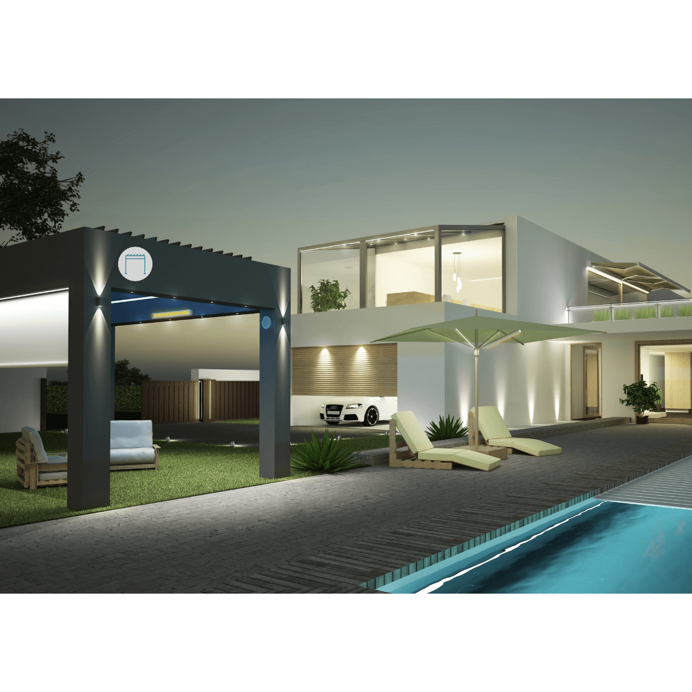 Somfy Pergola 24v Tilt Motor Lifestyle