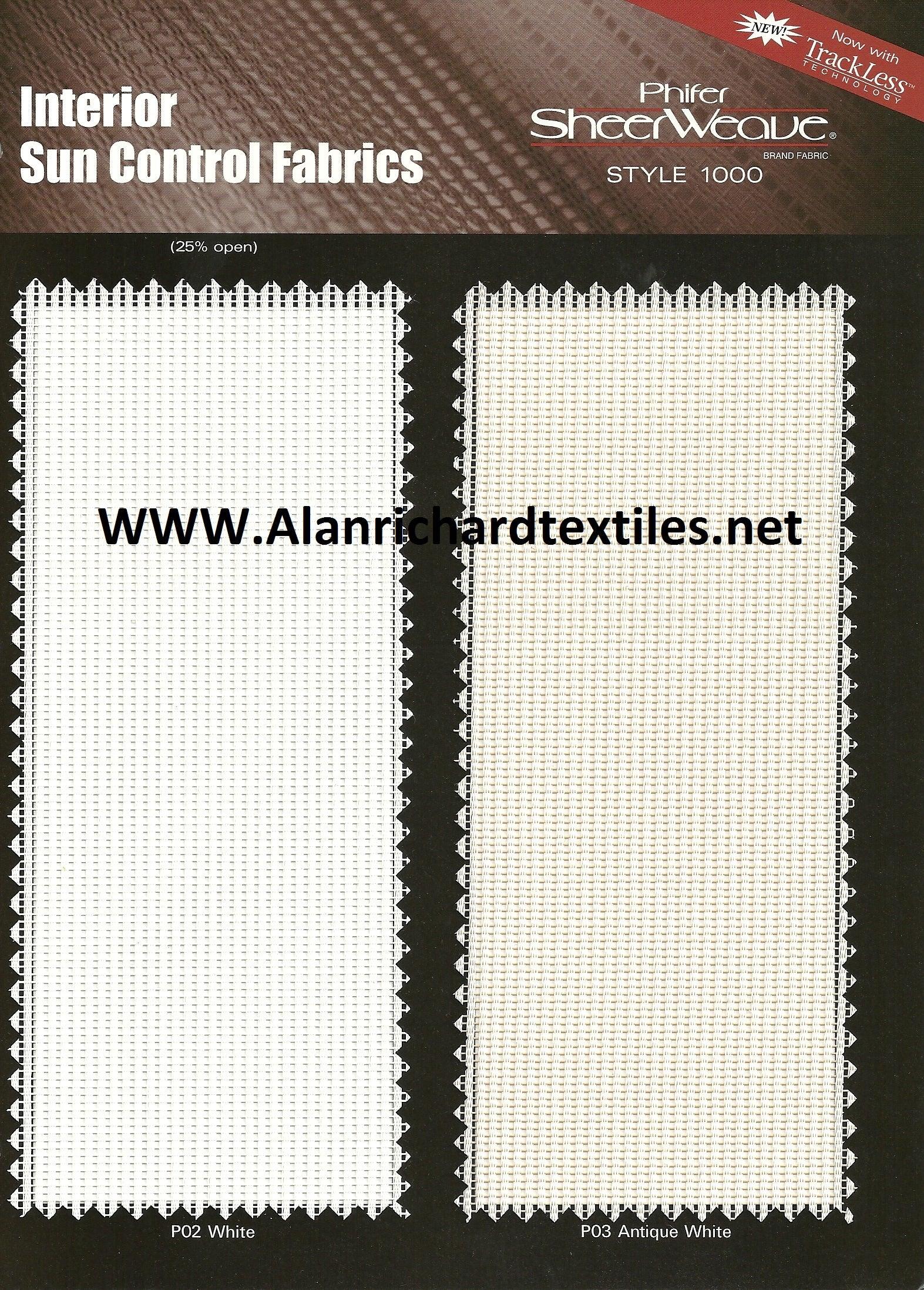 1000 Series Sample - Alan Richard Textiles, LTD SheerWeave� Sample Cards