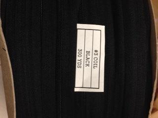 #2.5 Nylon Zipper - Black - Alan Richard Textiles, LTD Zippers