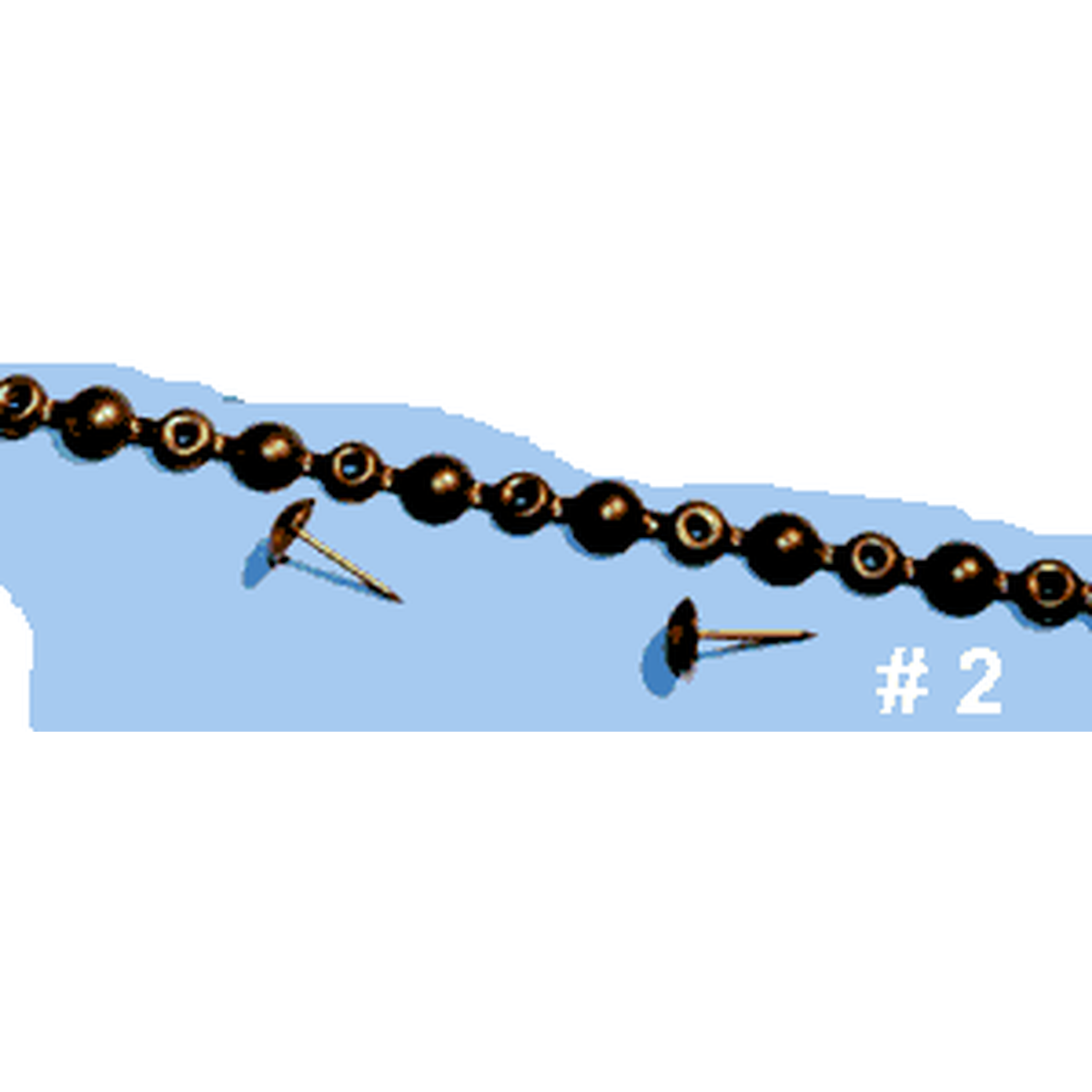 #2 7/16" Decorative Nailhead Trim 50Yards/Roll - Massasoit/Tackband Decorative Nails