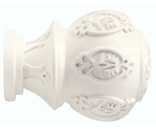 2" Wood Trends® Lacey Finial - 025 - White - Kirsch Wood Trends (Finials)
