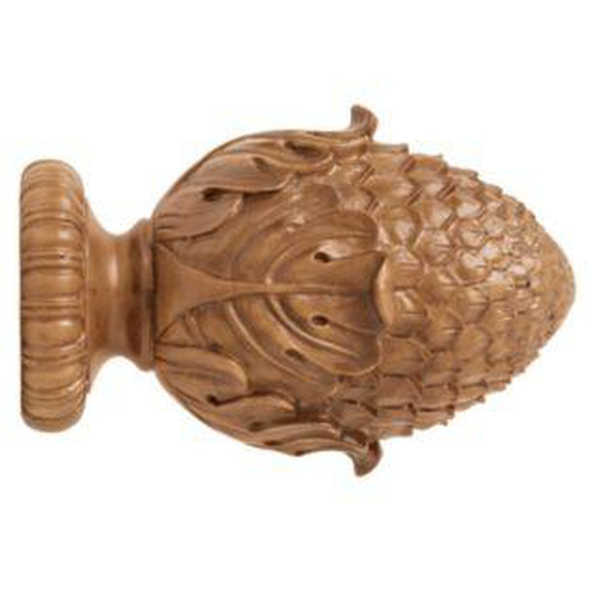 2" Wood Trends® Oakleaf Cone Finial - 820 - Estate Oak - Alan Richard Textiles, LTD Kirsch Wood Trends (Finials)
