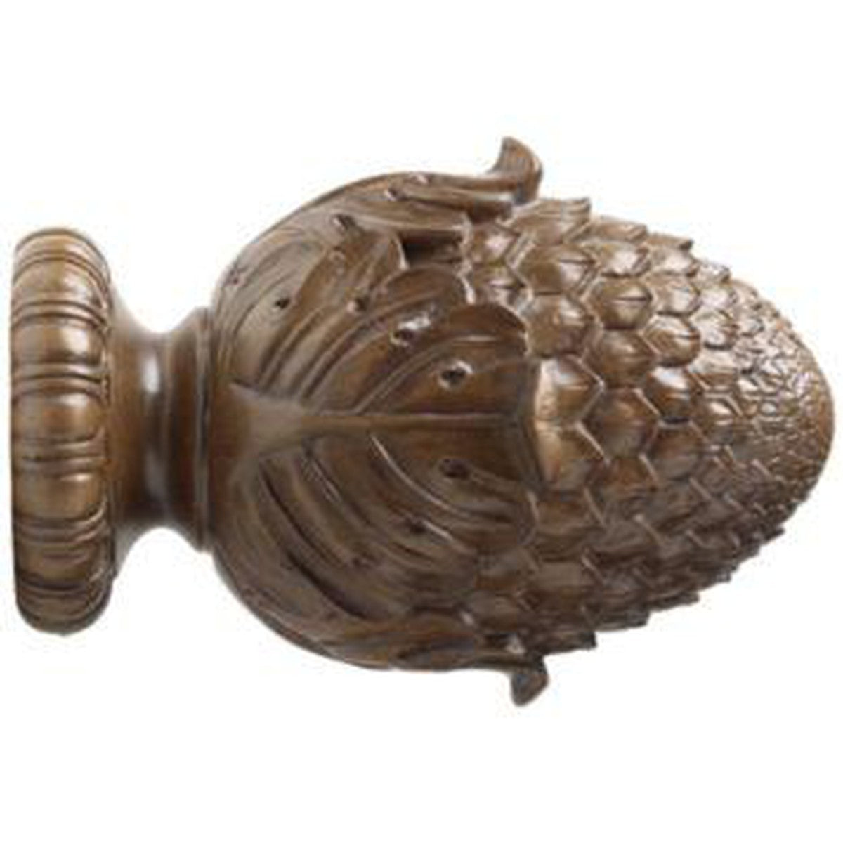 2" Wood Trends® Oakleaf Cone Finial - 827 - Hazelnut - Alan Richard Textiles, LTD Kirsch Wood Trends (Finials)