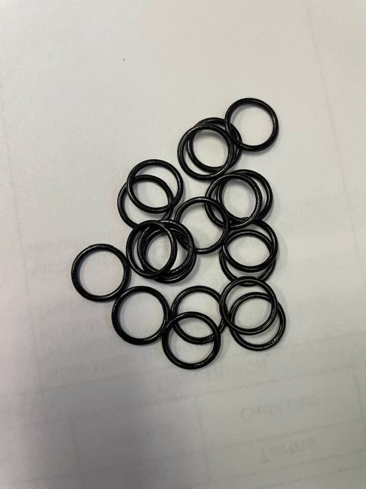 3/8" Black Enamel Roman Shade Rings