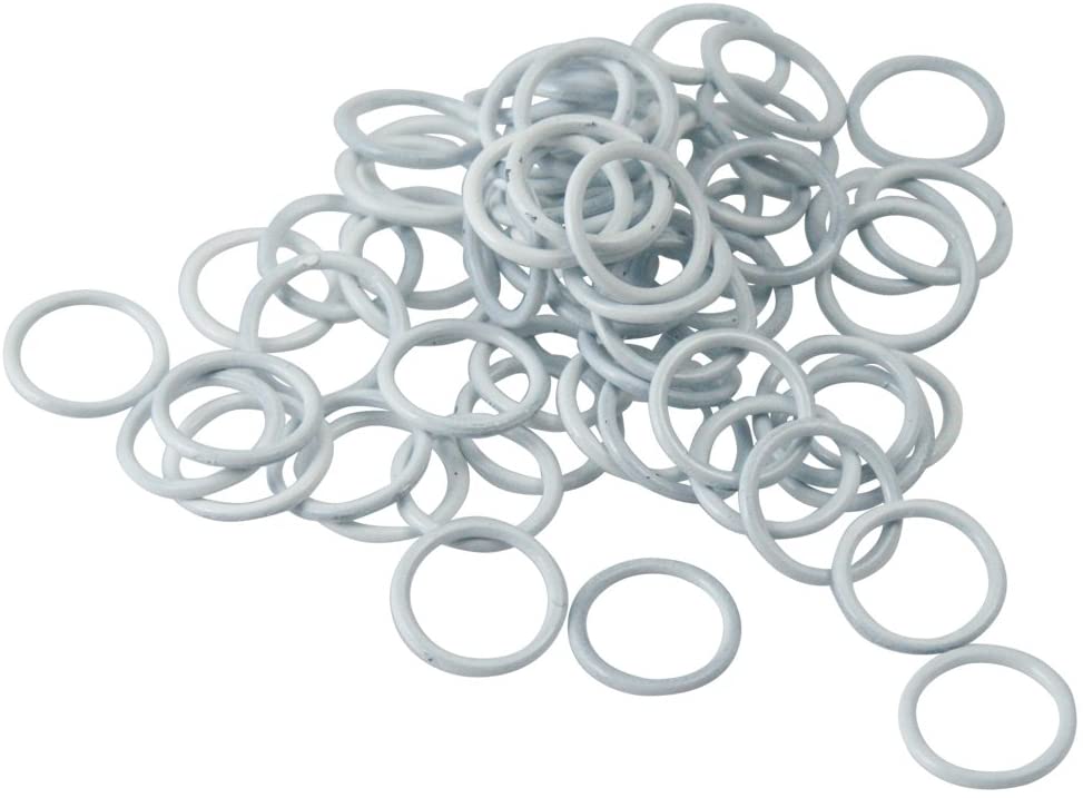 3/8" White Enamel Rings (100/bag) - Alan Richard Textiles, LTD Roman Shade Rings, SPECIALS - December 2023 - On Line Orders Only