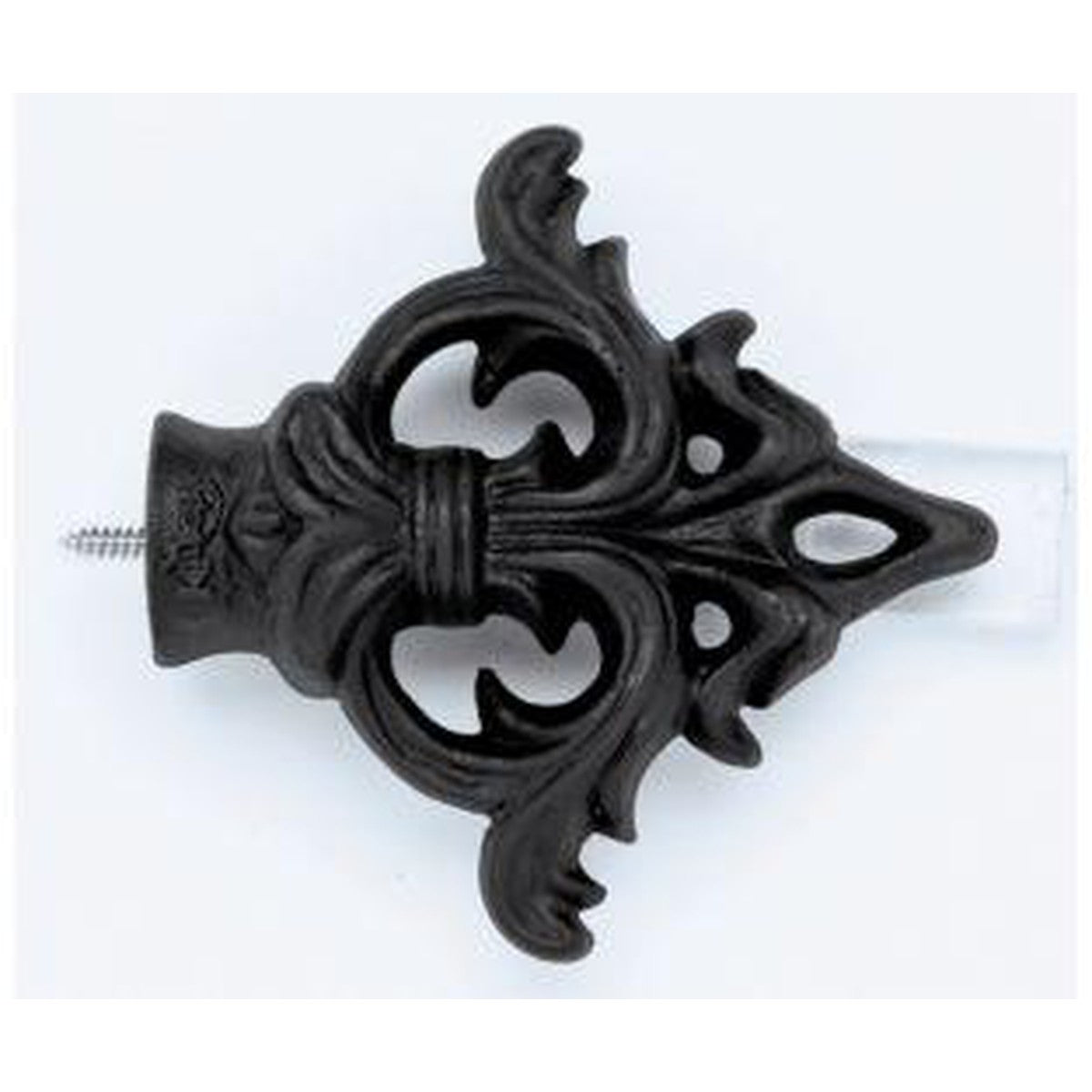 Acanthus Arrow Arrow Finial With Plug - Black - 770 - Kirsch Wrought Iron, Kirsch Wrought Iron Finials