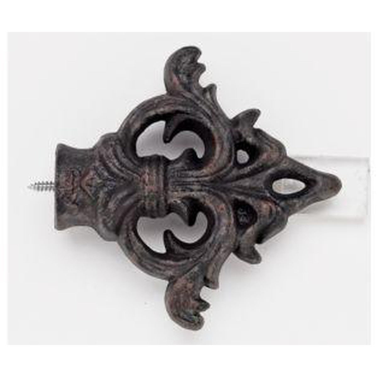 Acanthus Arrow Arrow Finial With Plug - Iron Oxide - 802 - Alan Richard Textiles, LTD Kirsch Wrought Iron, Kirsch Wrought Iron Finials