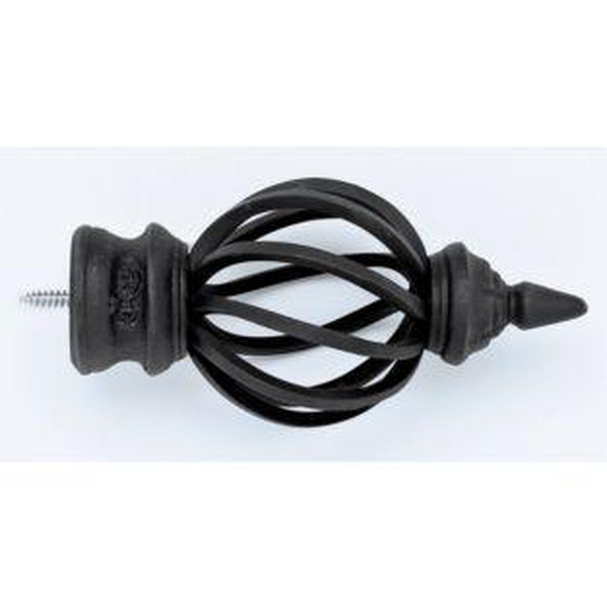 Bird Cage Finial With Plug - Black - 770 - Kirsch Wrought Iron, Kirsch Wrought Iron Finials