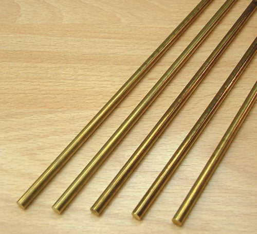 Brass Plated Steel Rodding 3/8" -12 Pieces At Standard Cuts - Alan Richard Textiles, LTD Brass Plated Brackets & Rodding