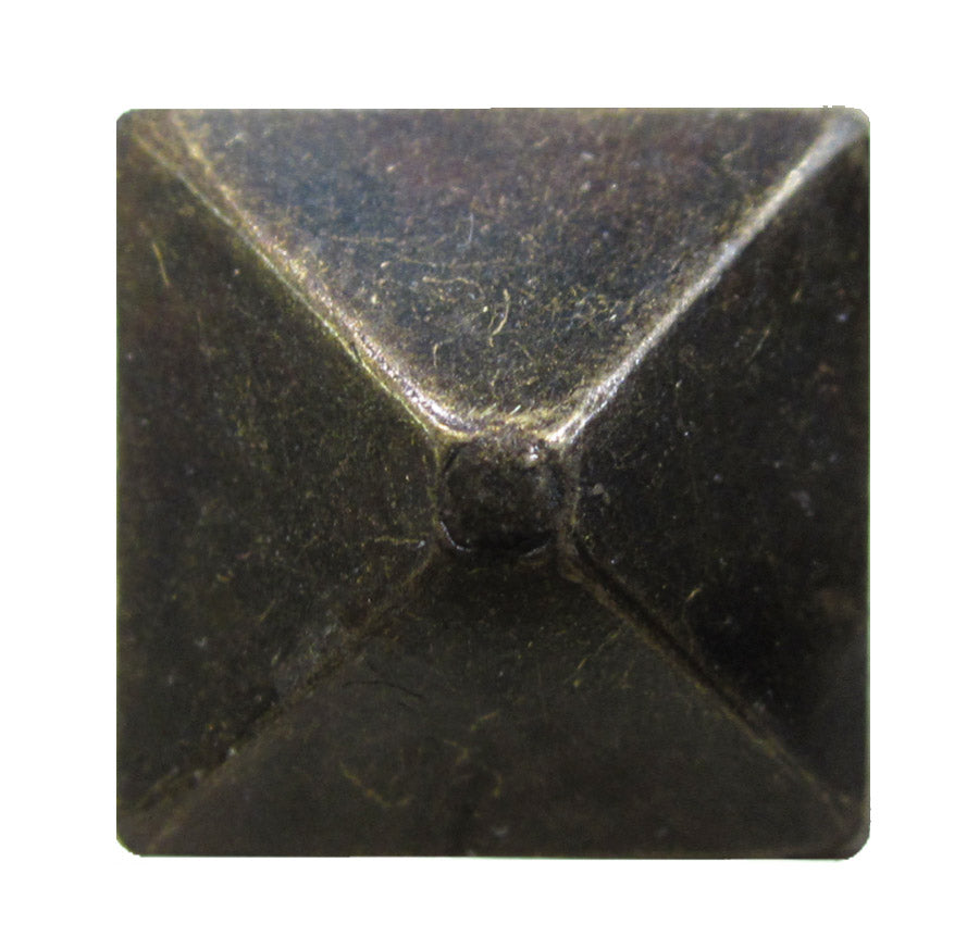 Bronze Ren. Square Pyramid 100/BX Head Size:3/4" Nail Length:5/8" - Alan Richard Textiles, LTD Designers Choice Decorative Nail Collection