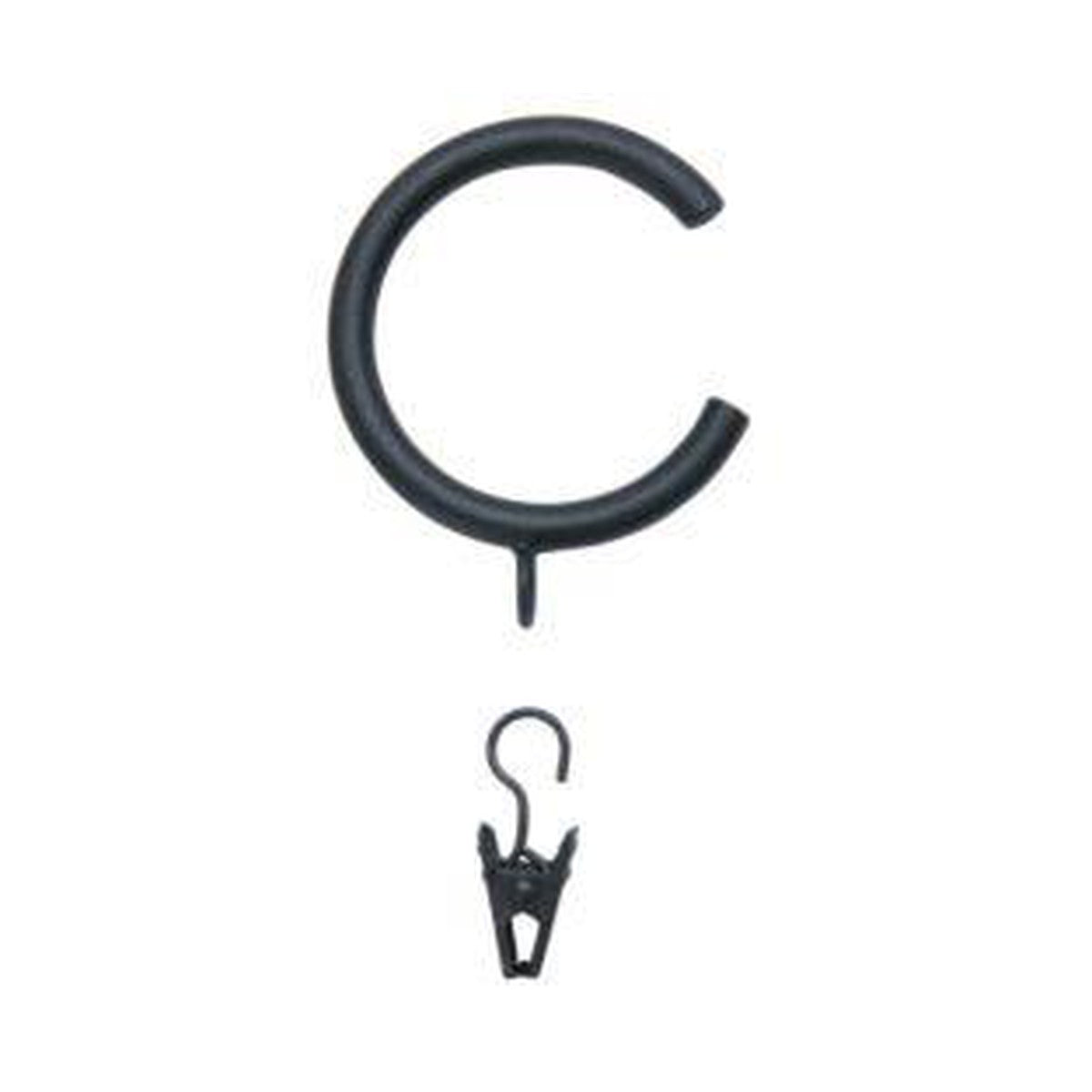 C-Rings With Eyelet - 770 - Black - Kirsch Wrought Iron, Kirsch Wrought Iron Rings & Accessories