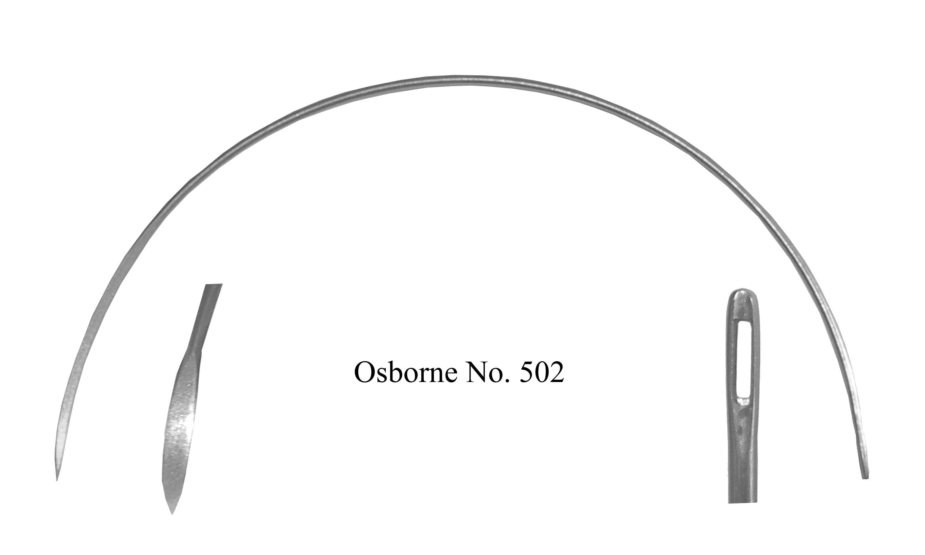 C.S. Osborne 2-1/2"-18Ga.Cd.3 Sq.Pt.L - Alan Richard Textiles, LTD C.S. Osborne, C.S. Osborne Curved Needles
