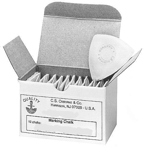 C.S. Osborne Box of 12 Clay Based Marking Chalks - White - Alan Richard Textiles, LTD C.S. Osborne