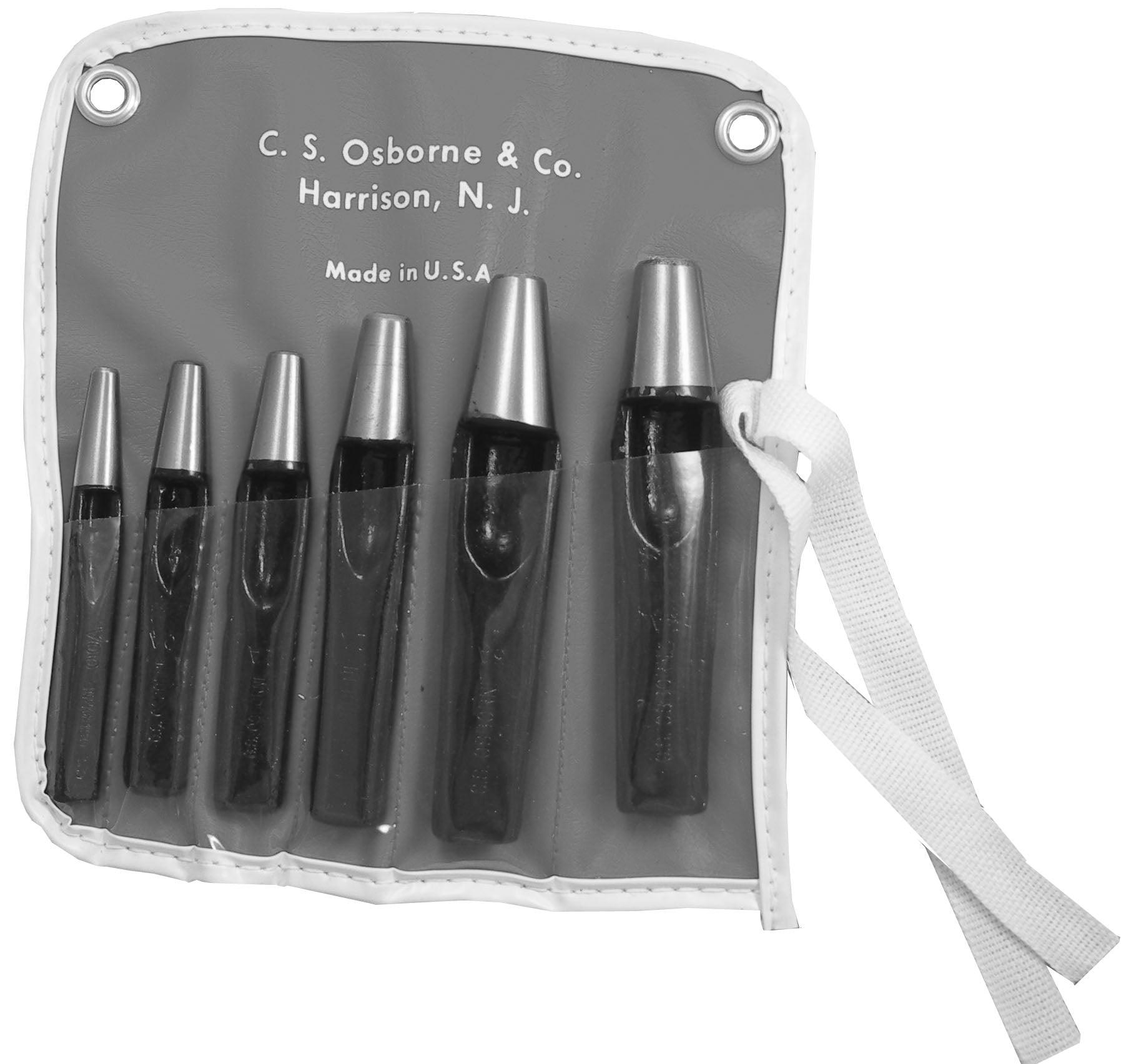 C.S. Osborne Grommet Hole Cutter Set - Alan Richard Textiles, LTD C.S. Osborne, C.S. Osborne Grommet Inserting Die, C.S. Osborne Grommet Kits