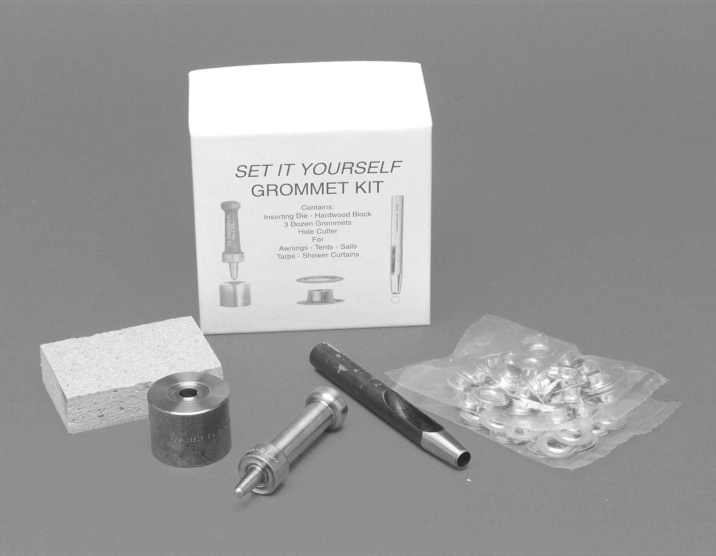 C.S. Osborne Home Grommet Kit - Nickel - 3/16" - 00 - Alan Richard Textiles, LTD C.S. Osborne, C.S. Osborne Home Grommet Kits