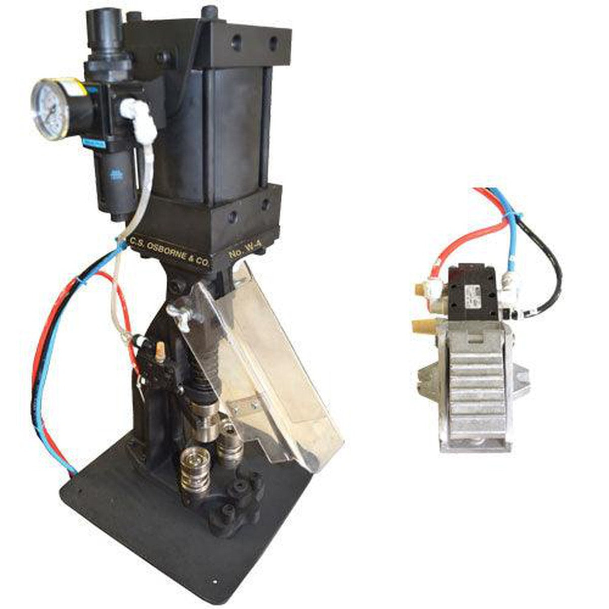 C.S. Osborne W-4  Pneumatic Button Machine - Alan Richard Textiles, LTD Buttons, C.S. Osborne Buttons, C.S. Osborne Grommet & Button Machines, Grommets, Self Piercing Grommets & Washers